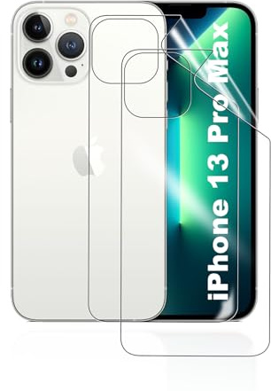 KoasVonson Back Hydrogel Film for iPhone 13 Pro Max, Pack of 2: Mobile Phone Film Transparent for Back Cover, TPU Back Protective Film, Flexible Screen Protector Film, Anti-Scratch Shock