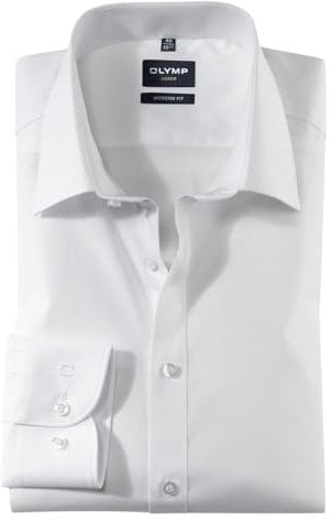 OLYMP Slim Hemd Langarm m Long Kent Kragen [Textilien], weiss, XL (43)