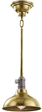 Cobson 1 Light Mini Pendant - Natural Brass