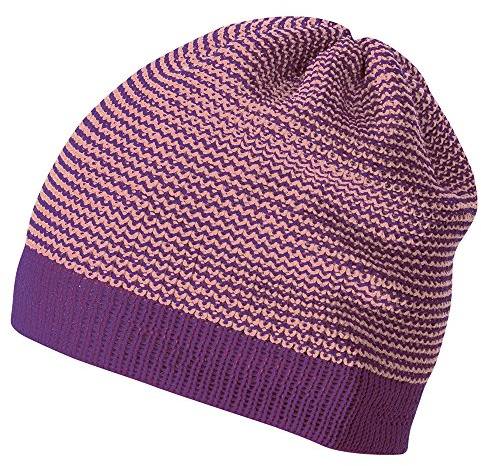 disana Baby/Kinder Beanie Bio-Merinoschurwolle, Pflaume-Rose, Gr. 01 (42-46 cm)