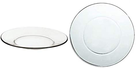 Anchor Hocking 25cm Large Round Clear Glass Dinner Plate | Reusable Serving Dish for Salad, Pasta & Dessert Dinnerware | USA-Made, Dishwasher Safe Tableware for Family Dining, Parties & Daily Use