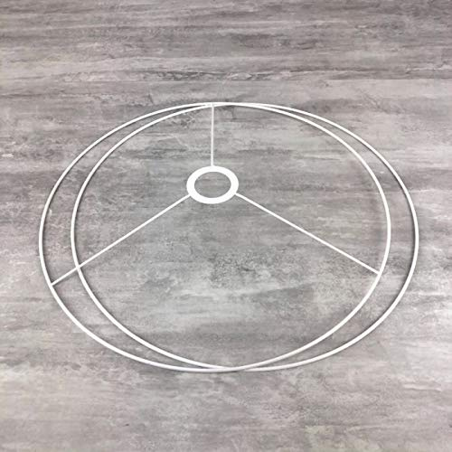 - Set Rückgrat Durchmesser 40 cm für Lampenschirm, großen Ringe Epoxidharz weiß, für Gewinde Durchmesser 40 mm E27