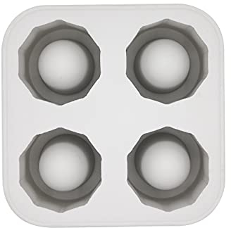 Houdini Shot Glass Ice Mold, Makes 4 Frozen Shot Glasses, Gray
