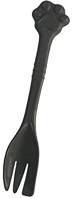 Pet Dog Cat Feeding Scooping Can Tin Food Fork Mixing Spoon Grey 7.48Inch