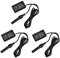 DollaTek 3Pcs 2 in 1 LCD Digitale termometro Incorporato igrometro con Esterno per rettili Acquario incubatore Uccelli - Nero