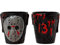 ATOSA vaso decorativo halloween negro con máscara y texto rojo 5,5cm 2u