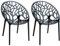 CLP 2er-Set XXL Gartenstuhl-Crystal aus Kunststoff I 2 x Wetterbeständiger Stapelstuhl mit Einer maximalen Belastbarkeit von 160 kg, Farbe:schwarz