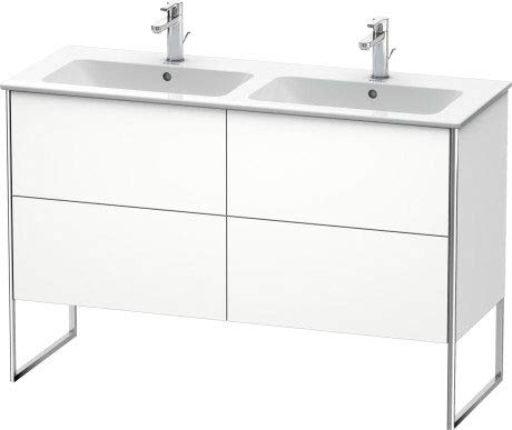 Duravit XSquare Waschtischunterbau stehend 128,0 x 47,8 cm, 4 Auszüge, für Waschtisch ME by Starck 233613, Farbe (Front/Korpus): Weiß Hochglanz Lack - XS444908585