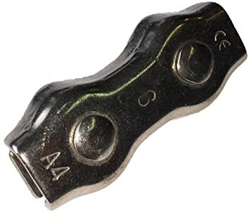 Sunload Duplex Drahtseilklemme Edelstahl AISI 316 V4A 2 Stück (10 mm)