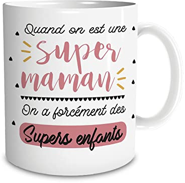 orientshop Mug Cadeau Je t'aime Maman, toi la Fleur de ma Vie