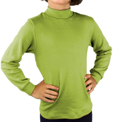 KLOTTZ-POLO44-Maglietta Maniche Lunghe Bambini e Ragazzi a Collo Alto per Halloween, Abbigliamento Sportivo, Uniformi Scolastiche, Natale, Cosplay. Cotone.