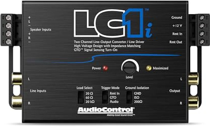 AudioControl LC1i Active 2-Channel Line Driver & Line Output Converter for Adding Subwoofers or Amplifiers to Factory Car Audio System, Replace OEM Head Unit, Impedance Matching, Distortion Free