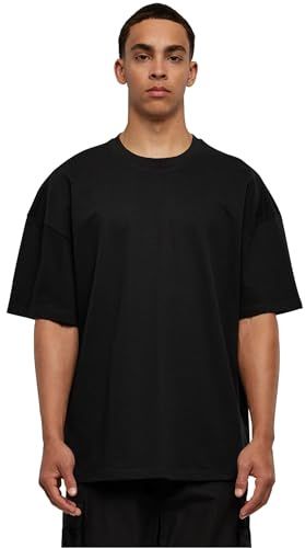 Build Your Brand Herren T-Shirt Ultra Heavy Cotton Box Tee, Basic T-Shirt für Männer, Oversized Fit, Black, XL