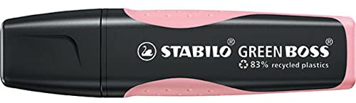 Umweltfreundlicher Textmarker - STABILO GREEN BOSS Pastel - Einzelstift - rosiges Rouge