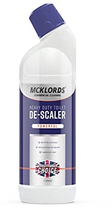 McKLords Heavy Duty Toilet Cleaner and De-Scaler, 1 Litre, Clear