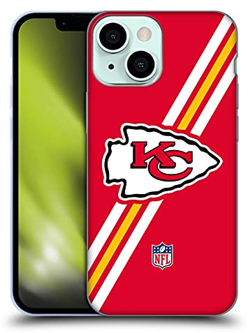 Head Case Designs Offizielle NFL Streifen Kansas City Chiefs Logo Soft Gel Handyhülle Hülle kompatibel mit Apple iPhone 13 Mini