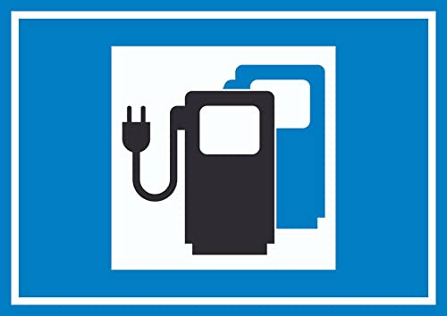 Ladestation Elektrofahrzeuge Symbol Schild A6 Rückseite selbstklebend