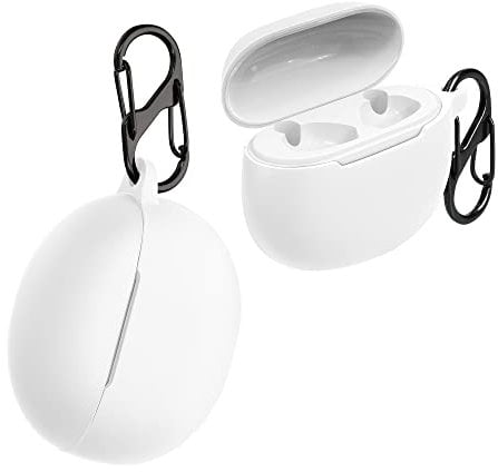 kwmobile Case Compatible with Oppo Enco Air/Enco Air W32 Case - Silicone Cover Holder for Earbuds - White
