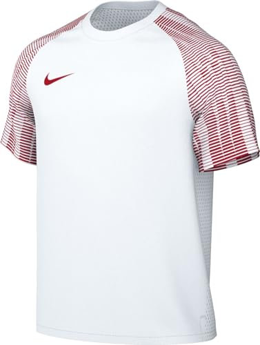 NIKE Herren M NK DF Academy JSY SS T-Shirt, White/University Red/University Red, S