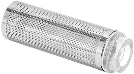 Aquarium-Filterschutz, Edelstahl-Mesh-Filtermedienabdeckung, Verhindert das Einatmen von Garnelen, Metall-Einlasskorb, Mesh-Vorfilterrohr, Filterzubehör für Aquarium-Perkolator, Garnelen, Fische(L)
