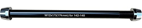 Bike Trainer Thru Axle Adapter for Kinetic Saris CycleOps Elite TacX Indoor Trainers 12MM Axle 1.0/1.5/1.75 Thread Pitch Multiple Length (M12 174-1.75)
