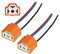 L & P Car Design 2x H4 Lampen Stecker Fassung Sockel Keramik Lampenfassung Lampensockel Lampenstecker P43t mit Kabell für Lampen Glühlampen Glühbirnen