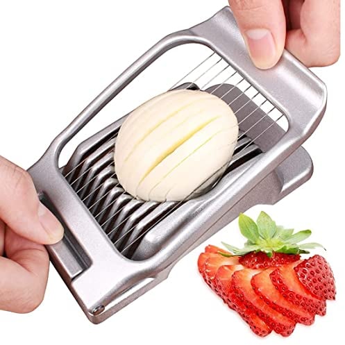 SJBAUTYO Tagliauova in Acciaio Inox,Tagliauovo a fette,Taglia in modo rapido e semplice uova, kiwi, fragole e altro ancora