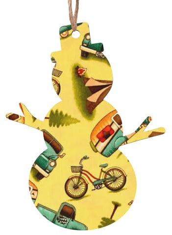 Auto Und Fahrrad Weihnachten Holz Ornamente Weihnachtsschmuck Weihnachtsschmuck Christbaumschmuck Outdoor Weihnachtsschmuck