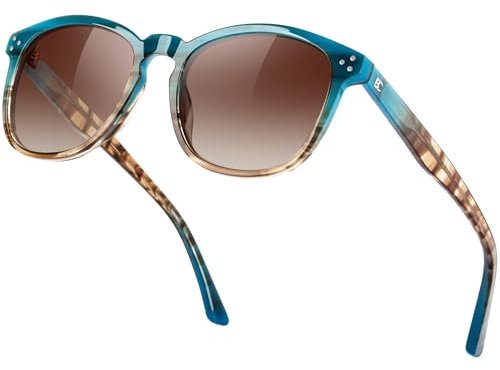 Bircenpro Polarised Trendy Sunglasses for Women: UV Protection Womens and Mens Square Shades with Acetate Frame BC2110