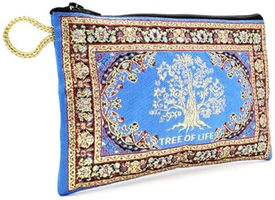 BDM - Portamonete con cerniera in tessuto turco, albero della vita. - Modelo 9