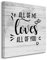 All of Me Loves You Leinwand-Poster zum Aufhängen, mit motivierendem Zitat, Gemälde, Bauernhaus, Wanddekoration für Schlafzimmer, Badezimmer, Hochzeitsgeschenk, 20,3 x 20,3 cm