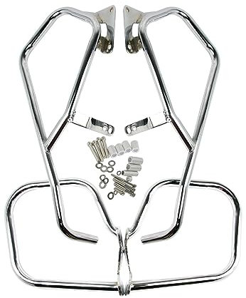 KSHSAA Für BMW K1600 GT/GTL K1600GTL K1600GT 2011-2022 Motorrad Stahl Sturzbügel Motorschutz Stoßstange Rahmenschutz Crash-Pad (Farbe : Silber)