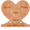 gorm Holzpuzzle in Herzform für Vater, Mutter, individuelles Holzpuzzle für Weihnachten, Geburtstag, personalisierbarer Name mit Familienherz-Puzzle (2 Namen)