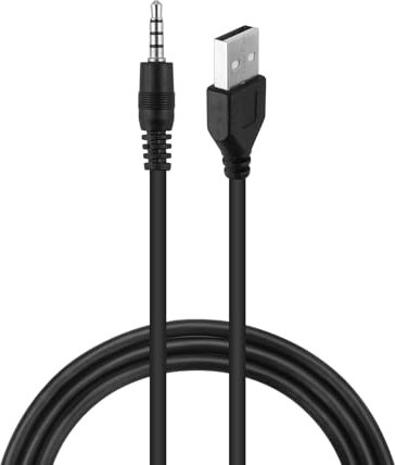 JUGNAW 3.5mm Aux Audio Jack Cable Type A Adapter to 3.5mm Headphone Stereo Cord Audio Male to USB 2.0 Data Sync & Charge Cable for MP3/MP4 Players, Car Audio, Video Recorders, Pocket Speakers