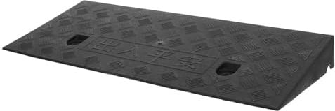 SEWOART Rampenpad Auto Garagenrampe Rampenmatte Für Den Außenbereich Fahrradrampe Schwellenrampe Nach Hause Rampenmatte Aus Kunststoff Rollstuhlrampe Tragbare Rampe Dockrampe Plastik Black