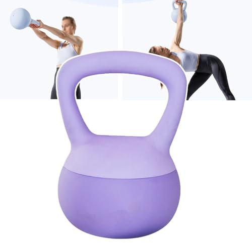 QIeAny Weiche Kettlebell Aus PVC, Kettlebell-Sets Für Den Haushalt (2–10 Kg), Mattierter Griff/Nicht Schleifende Handfläche, Mit Weichem PVC-Leder Umwickelter Stahlsand/Kollisionsschutz,2kg,A