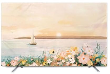 Yoeoefuo Fernseher Schutzhülle 32 - 85 Mehrere Größen TV Schutzhülle Staubdichte TV Abdeckung Dekorativ Universal Displayschutzfolie Monitorabdeckung(Stil 1,37-38IN)