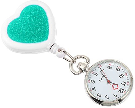 SOIMISS 1stk Taschenuhr Pflegeuhr Schwesternuhr Mit Hängendem Revers Krankenschwesteruhren Für Damen Zum Anclipsen Cartoon-uhr Kinder Digitaluhr Hängende Arztuhr Revers Uhr Green Legierung