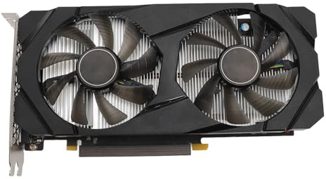 Gugxiom Grafikkarte 6 GB DDR5, 128 Bit 1770 MHz/12000 MHz PCI Express 3.0 16X Gaming-Grafikkarte mit HDMI, Display-Port, 3 Display-Ausgängen, Zwei Lüftern