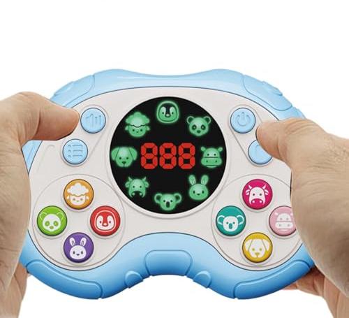 Fast Push Game, Matching Handheld Game Console, Fruit Matching Fast Push Game, Handheld Console for Kids, LED Screen Sensory Learning Activities, Multiplayer Bubble Game for Boys and Girls