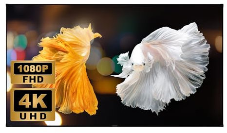 WUPRO Gallery Evo Black Crystal Leinwand mit festem Rahmen, ALR 16:9, Heimkino Leinwand für Weitwurf Projektoren 120