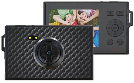 Ultra-Thin Digital Camera, 7.5mm Slim Pocket Design, 16X Zoom Compact Device with Anti-Shake, Lightweight HD Video Recorder for Travel, Vlogging and Photography (Black)