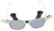 BESTYASH Cow Cosplay Sonnenbrille Lustige Kuhbrille Für Kostümpartys Fotorequisiten Und Karneval Witzige Accessoires Für Erwachsene Weiße Kuh-design