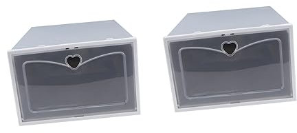 Mobestech 2pezzi Scatola Per Scarpe Trasparente Contenitore Per Calzature Maschili Design Cassetto E Antipolvere Organizzatore Salvaspazio