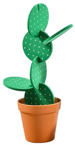 Dessous de verre élégants, 10 x 11 x 11 cm, motif cactus isolant, antidérapant pour protection de table, salon, table à manger, cuisine et bar