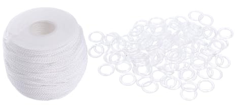 Holibanna Cordon De Store avec Anneaux pour Rideaux Romains Corde De Suspension Pratique pour Rideaux