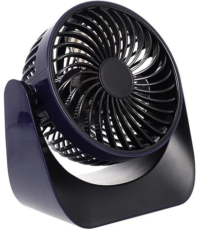 Mipcase 1 Ensemble Ventilateur USB de Bureau Silencieux Ventilateur de Table Portable Rechargeable pour Bureau Maison et Voyage Design Compact et Profond