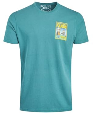 Weird Fish Barkson's Farm Back Print Artist T-Shirt Deep Teal Size 3XL