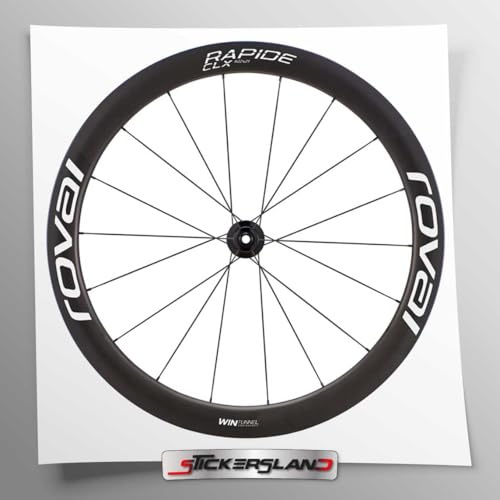 Stickersland® Kit Adesivi Cerchi Bici compatibile con Rapid CLX in Vinile Bianco Lucido | Set Decorativo Impermeabile per Cerchi, Casco e Telaio | Resistenti alle Intemperie