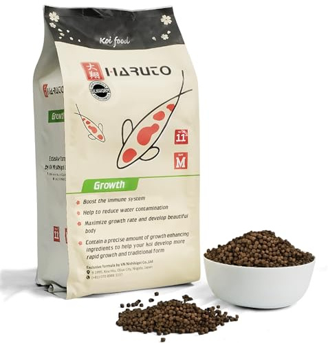 HARUTO Koi Food Growth Silk Worm 11lb - Body Growth & Protein Formula